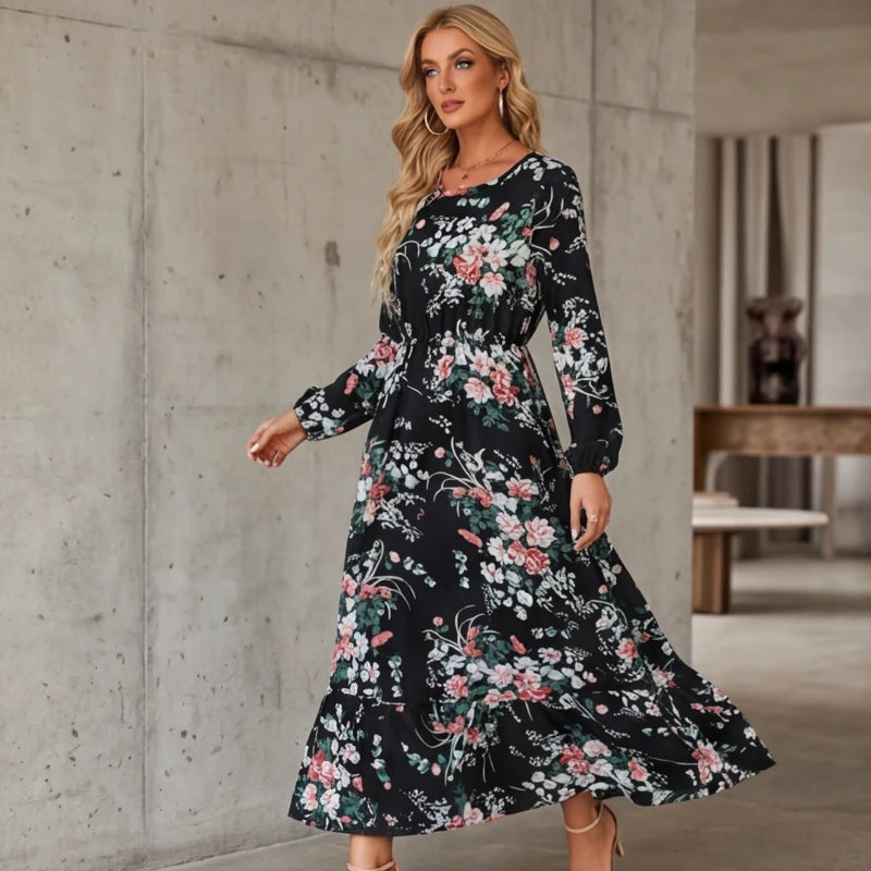 Limisol Maxi Dress - Black Floral - Dress - Michael Verde - Image 1