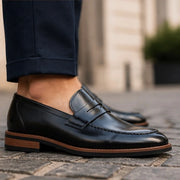 Alden Italian Leather Penny Loafer - Black - italian leather - Michael Verde - Image 4