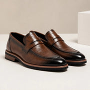 Alden Italian Leather Penny Loafer - Brown - men's loafers - Michael Verde - Image 2