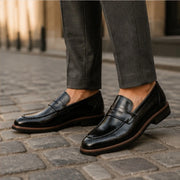 Alden Italian Leather Penny Loafer - Black - penny loafer - Michael Verde - Image 3