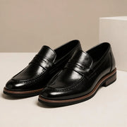 Alden Italian Leather Penny Loafer - Black - men's loafers - Michael Verde - Image 2