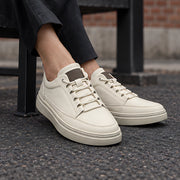 Alderic Men's Leather Dress Sneakers - White - Sneakers - Michael Verde - Image 2