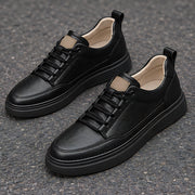 Alderic Men's Leather Dress Sneakers - Onyx - Men's Footwear > Sneakers > Dress Sneakers - Michael Verde - Image 3
