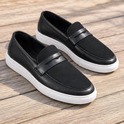 Aldric Men's Suede Penny Loafers - Black - footwear - Michael Verde - Image 3