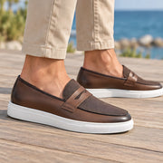 Aldric Men's Suede Penny Loafers - Brown - discount-eligible - Michael Verde - Image 2