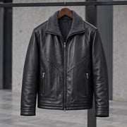 Alton Men's Sherpa-Collar Zip Jacket - Classic Black - Casual Jacket - Michael Verde - Image 3