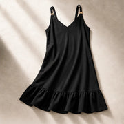 Arrabella V-Neck Mini Dress - Black - summer dress - Michael Verde - Image 4