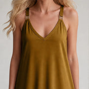 Arrabella V-Neck Mini Dress - Yellow - ruffle hem dress - Michael Verde - Image 3