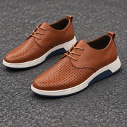 Auberon Men's Perforated Lace-Up Sneakers - Brown - Comfort Shoes - Michael Verde - Image 3