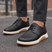 Auberon Men's Perforated Lace-Up Sneakers - Black - Men's Footwear > Lace-Up Sneakers - Michael Verde - Image 1
