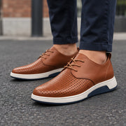 Auberon Men's Perforated Lace-Up Sneakers - Brown - Men's Footwear > Lace-Up Sneakers - Michael Verde - Image 1