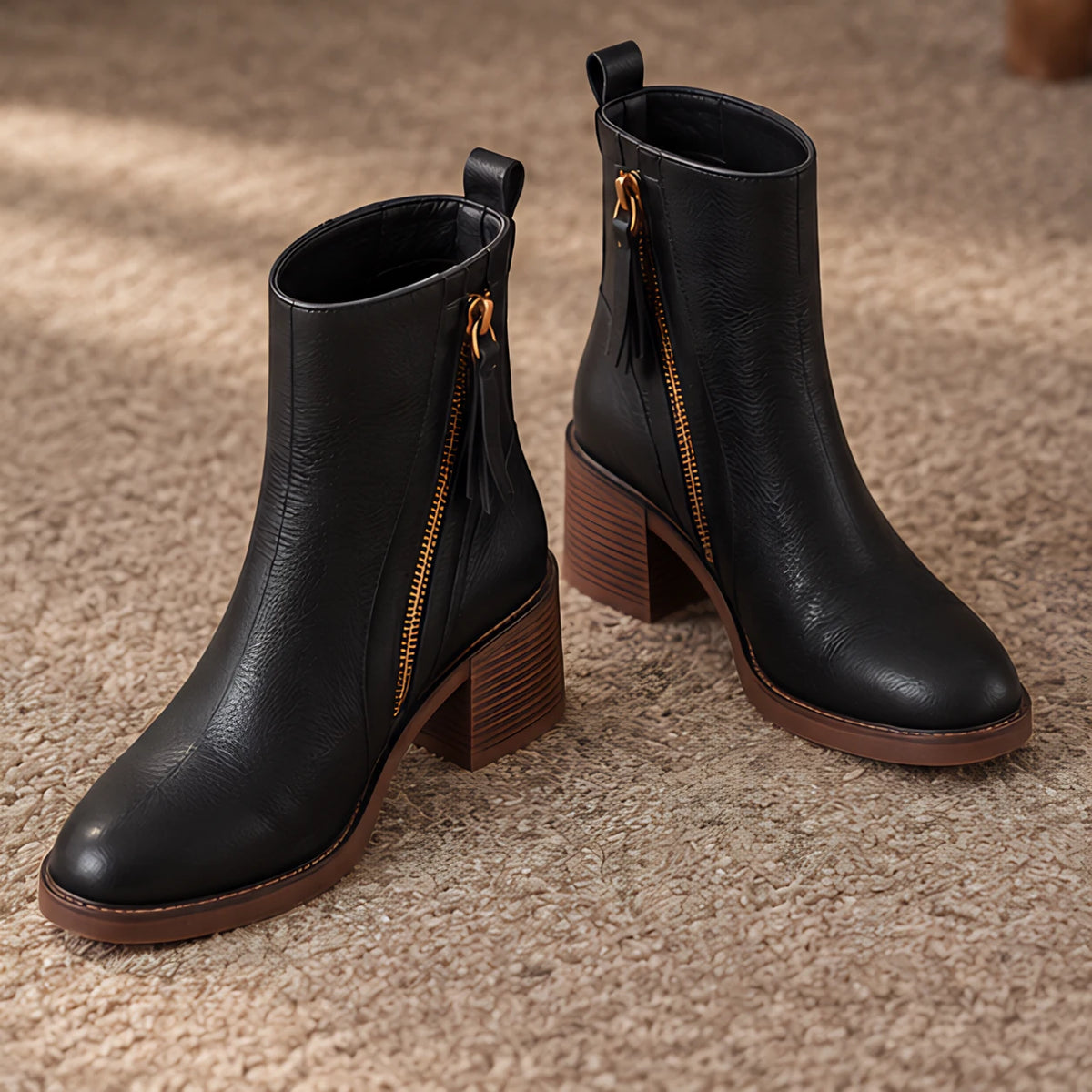 Avalon Women's Leather Ankle Boots - Black - Women's Shoes - Michael Verde - Image 3