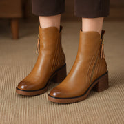 Avalon Women's Leather Ankle Boots - Brown - Women's Boots - Michael Verde - Image 2