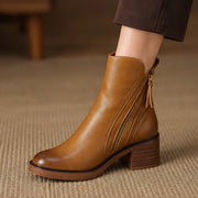 Avalon Women's Leather Ankle Boots - Brown - Women's Footwear > Boots > Ankle Boots - Michael Verde - Image 1