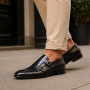 Avenel Formal Leather Loafers - Silver - men's loafers - Michael Verde - Image 2