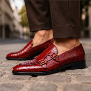 Avenel Formal Leather Loafers - Red - men's loafers - Michael Verde - Image 2