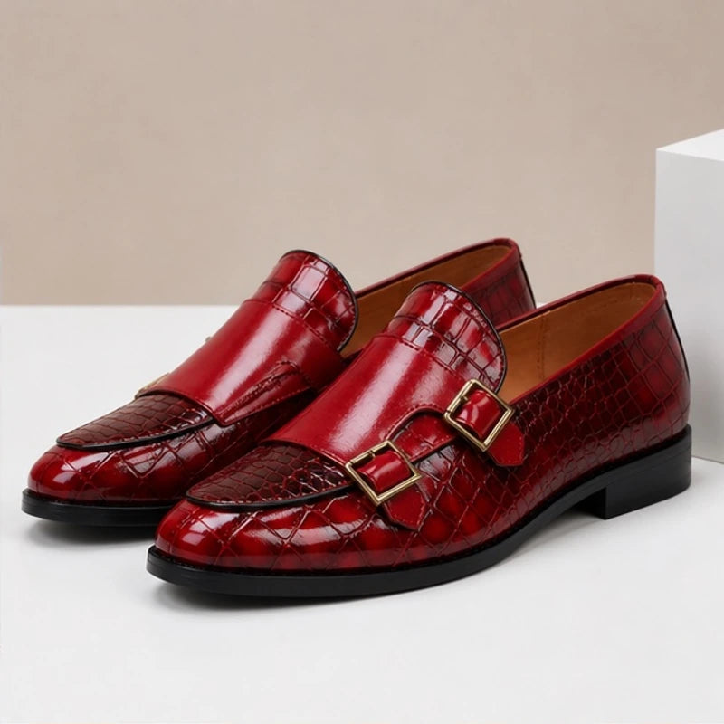 Avenel Formal Leather Loafers - Red - formal loafers - Michael Verde - Image 3