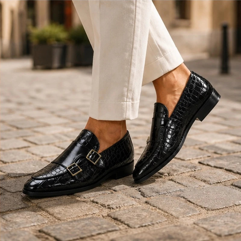 Avenel Formal Leather Loafers - Black - genuine leather - Michael Verde - Image 4