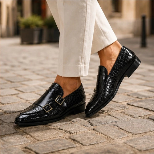 Avenel Formal Leather Loafers - Black - genuine leather - Michael Verde - Image 4
