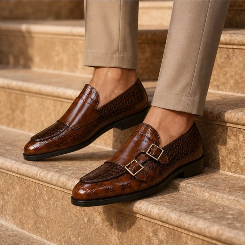 Avenel Formal Leather Loafers - Brown - men's loafers - Michael Verde - Image 2