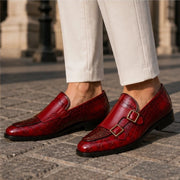 Avenel Formal Leather Loafers - Red - Shoes - Michael Verde - Image 1