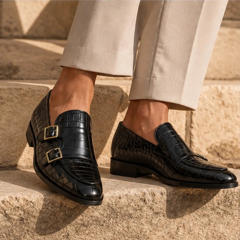 Avenel Formal Leather Loafers - Black - Shoes - Michael Verde - Image 1