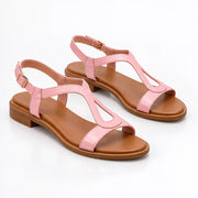 Avenoire Women's Sculpted T-Bar Slingback Sandals - Pink - Catalog Group: Footwear - Michael Verde - Image 2