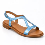 Avenoire Women's Sculpted T-Bar Slingback Sandals - Blue - Women's Footwear > Sandals > T-Bar Slingback Sandals - Michael Verde - Image 1