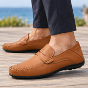 Bexford Men's Leather Moc-Toe Penny Loafers - Light Brown - mens shoes - Michael Verde - Image 2