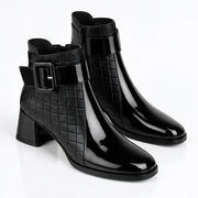 Blaire Women's Leather Quilted Ankle Boots - Black - Women's Footwear > Boots > Ankle Boots - Michael Verde - Image 1