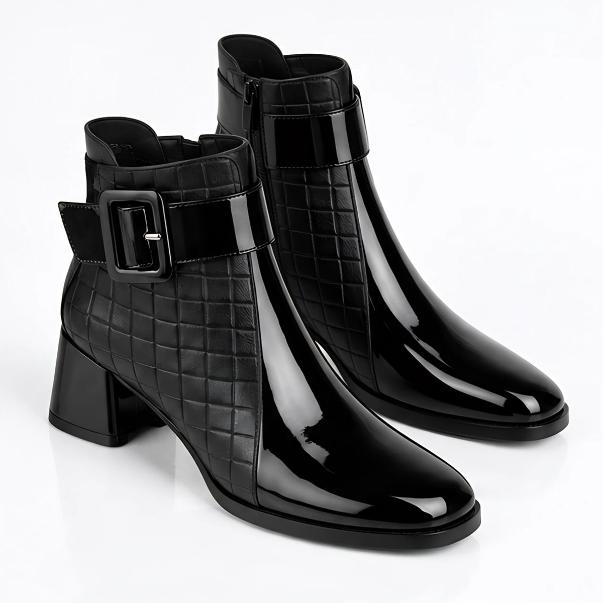 Blaire Women's Leather Quilted Ankle Boots - Black - Women's Footwear > Boots > Ankle Boots - Michael Verde - Image 1