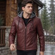 Blaise Men's Hooded Quilted-Sleeve Jacket - Heritage Red - Casual Jacket - Michael Verde - Image 2