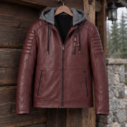Blaise Men's Hooded Quilted-Sleeve Jacket - Heritage Red - Chest Pocket Jacket - Michael Verde - Image 3