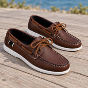Brennan Men's Moc-Toe Boat Shoes - Dark Brown - Men's Footwear > Casual Shoes > Boat Shoes - Michael Verde - Image 3