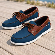 Brennan Men's Moc-Toe Boat Shoes - Blue - Men's Footwear > Casual Shoes > Boat Shoes - Michael Verde - Image 3