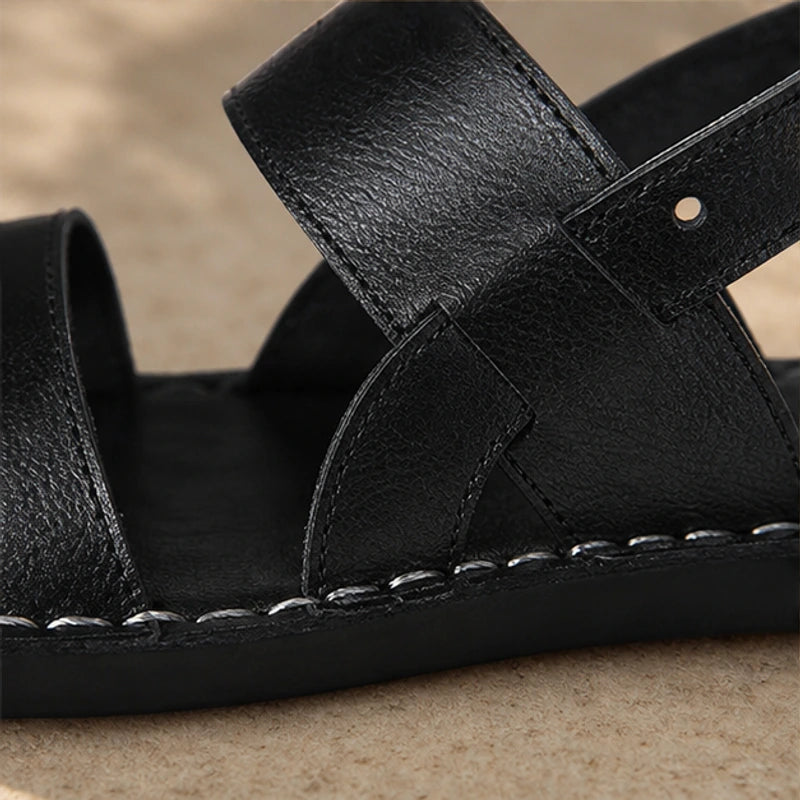 Bridlington Leather Sandals - Black - men's sandals - Michael Verde - Image 2