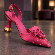 Calandra Women's Crystal Slingback Heels - Pink - Heels - Michael Verde - Image 3