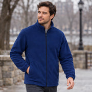 Cedric Men's Relaxed Fit Full-Zip Fleece Jacket - Denim Blue - Catalog Group: Clothing - Michael Verde - Image 2