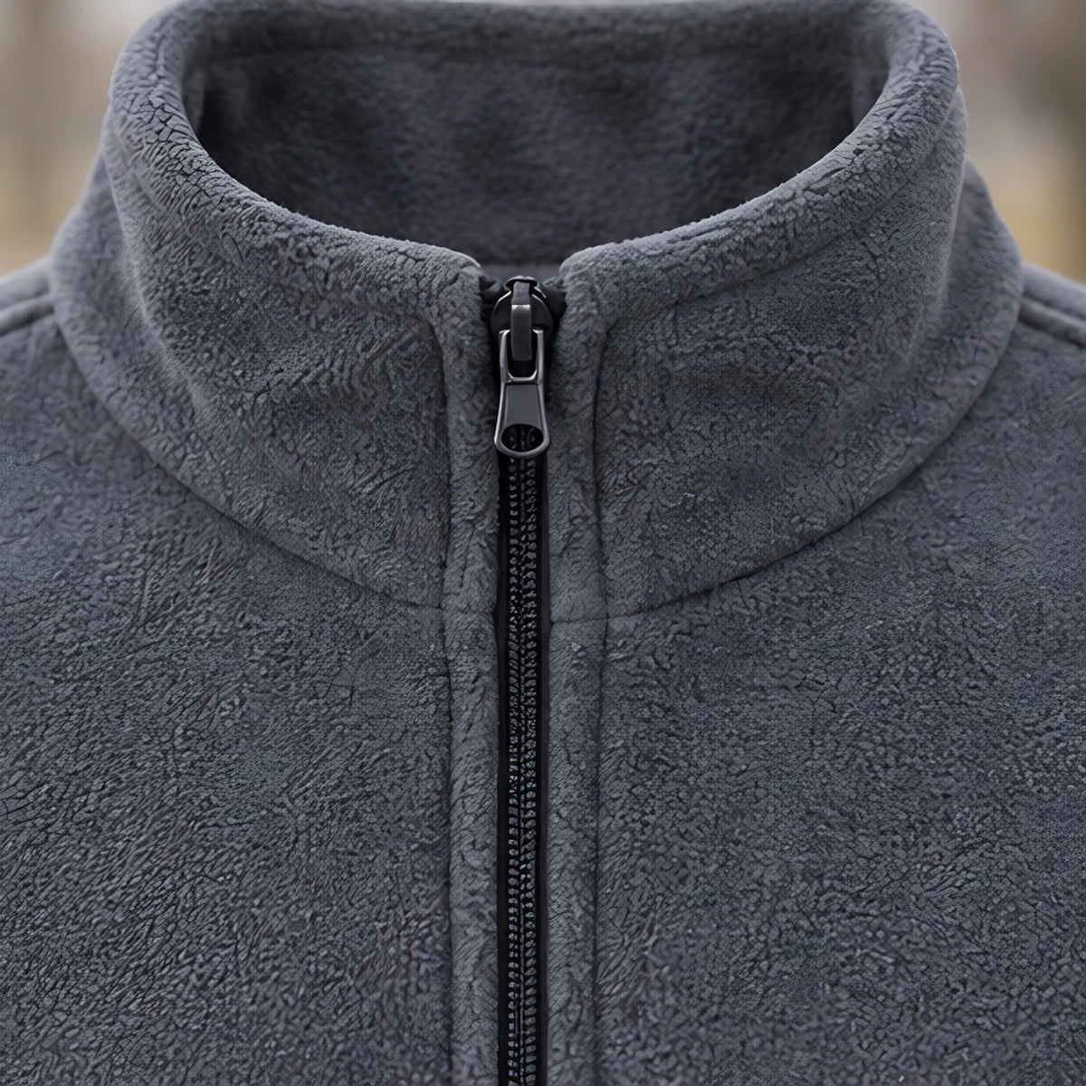 Cedric Men's Relaxed Fit Full-Zip Fleece Jacket - Gray - Product Type: Jackets - Michael Verde - Image 4