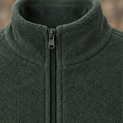 Cedric Men's Relaxed Fit Full-Zip Fleece Jacket - Army Green - Product Type: Jackets - Michael Verde - Image 4