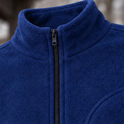 Cedric Men's Relaxed Fit Full-Zip Fleece Jacket - Denim Blue - Product Type: Jackets - Michael Verde - Image 4