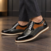 Channing Men's Two-Tone Brogue Oxfords - Black - mens shoes - Michael Verde - Image 2