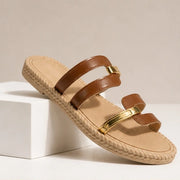 Cirelle Braided Sole Comfort Sandals - Brown - Sandals - Michael Verde - Image 1