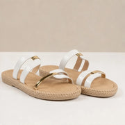 Cirelle Braided Sole Comfort Sandals - White - women's sandals - Michael Verde - Image 2