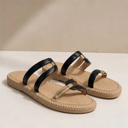 Cirelle Braided Sole Comfort Sandals - Black - women's sandals - Michael Verde - Image 2