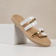 Cirelle Braided Sole Comfort Sandals - White - Sandals - Michael Verde - Image 1