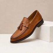 Clarendon Leather Tassel Slip-On Loafers - Brown - male - Michael Verde - Image 3
