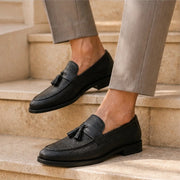 Clarendon Leather Tassel Slip-On Loafers - Black - Men's Footwear > Tassel Loafers - Michael Verde - Image 1