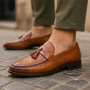 Clarendon Leather Tassel Slip-On Loafers - Brown - Men's Footwear > Tassel Loafers - Michael Verde - Image 4