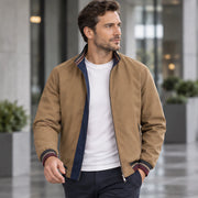 Conrad Men's Reversible Harrington Jacket - Khaki - Catalog Group: Clothing - Michael Verde - Image 2